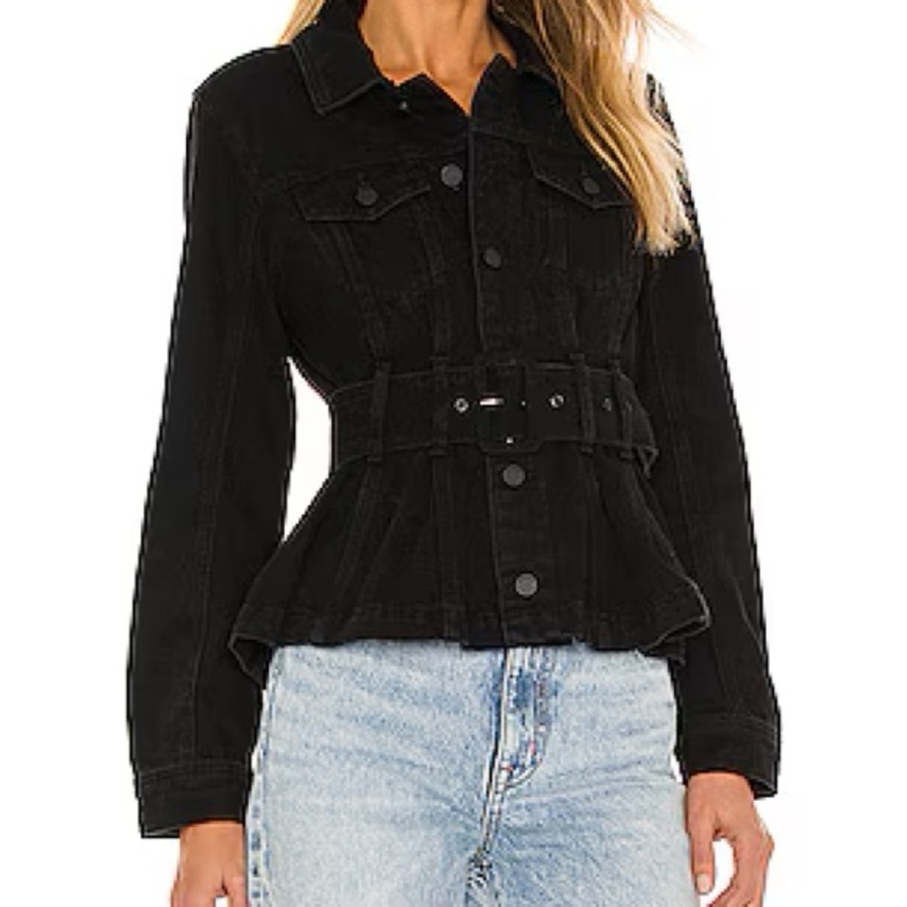 Blank NYC belted denim jacket